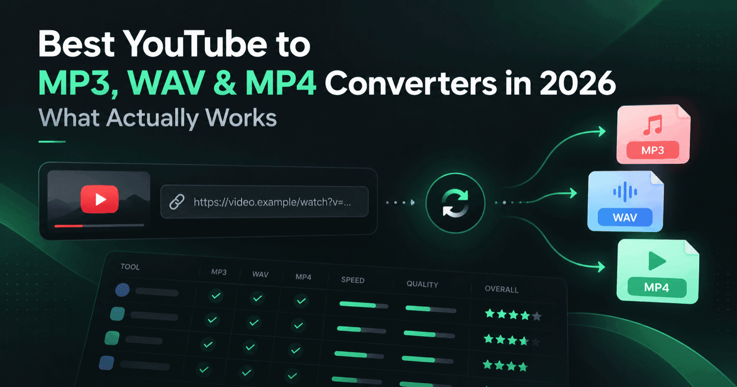 Best YouTube to MP3, WAV and MP4 converters in 2026